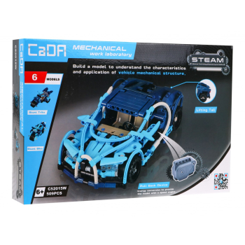 Klocki techniczne CaDA 509 el. Zestaw 6 pojazdów kaskaderskich + Napęd Pull-back